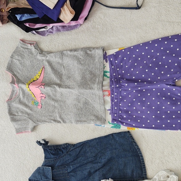 Lot 2T girls summer bundle bathing suit 4 outfits mix and match & 3 piece PJs - Picture 2 of 16